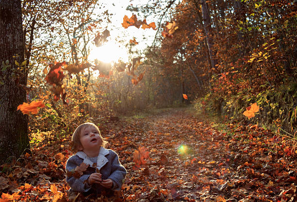 istock Baby sits on leaves 625768948