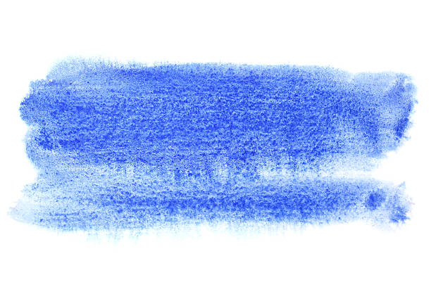 istock Vivid blue watercolor stain 625773676