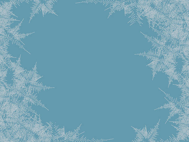 зимний матовое окно фон. заморозить и ветер на стекле - ice stock illustrations