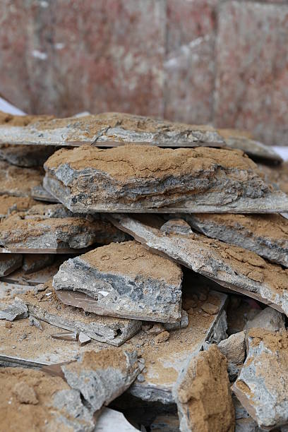 istock Pile of Construction junk - Broken Floors 625784732