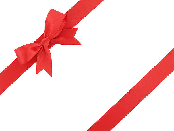 istock red ribbon with bow isolated on white background 625791076