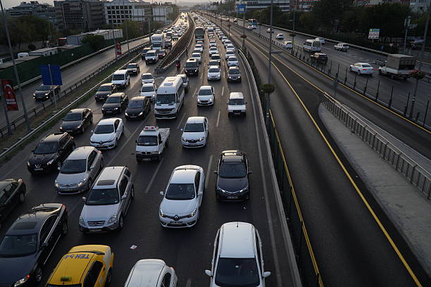 Heavy Traffic at The Sisli Istanbul stock photo
