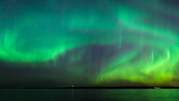 istock Northern lights over lake in finland 625794272