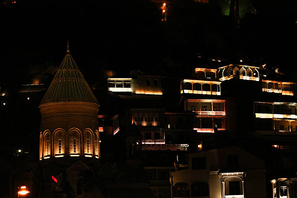 istock Panoramic view of Tbilisi at night 625799460