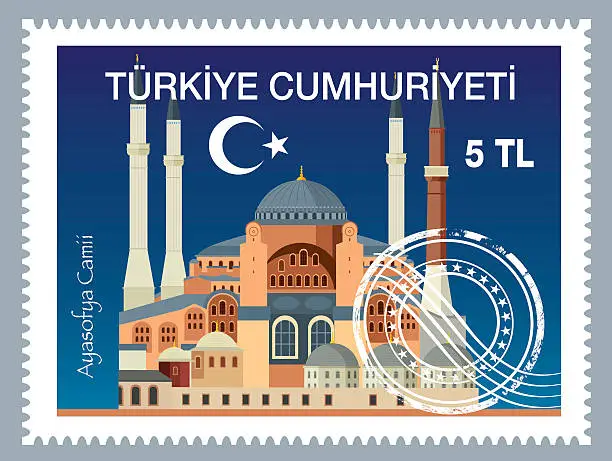 Vector illustration of Turkish Postage