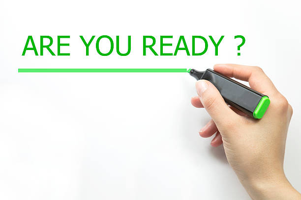 istock Hand writing are you ready with marker 625801748