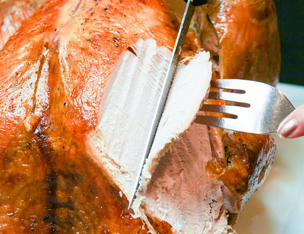 istock Slicing a Turkey Breast - Stock Image 625809004