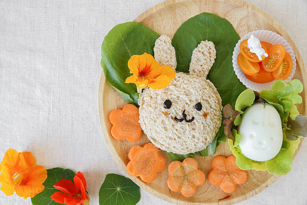 istock Easter Buny lunch, fun food art for kids 625811492