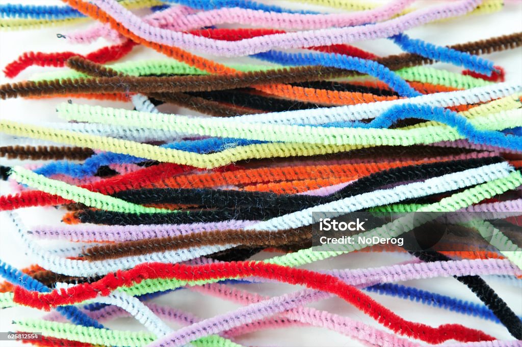 Colorful Pipe Cleaners Chenille Stems Or Crafting Fuzzy Sticks Stock Photo  - Download Image Now - iStock