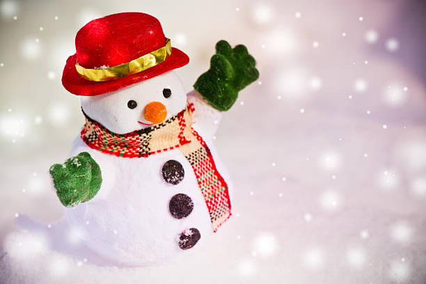istock Snow man stand among pile of snow. 625812792