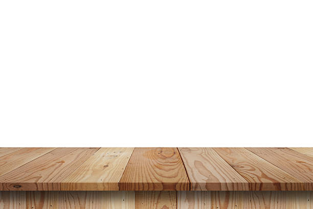 istock Wood Shelf Table isolated on white background 625813194