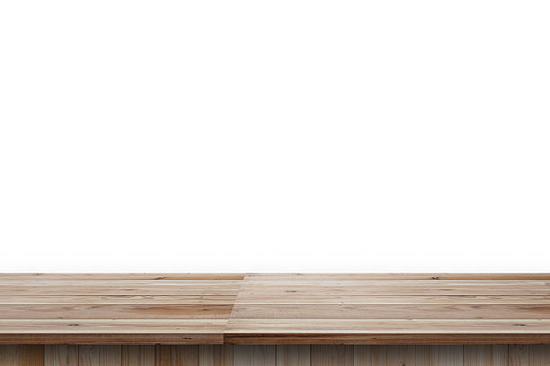 istock Wood Shelf Table isolated on white background 625813360