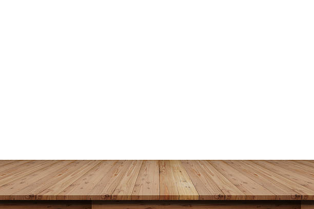 istock Wood Shelf Table isolated on white background 625813430