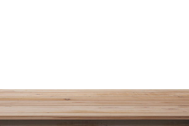 istock Wood Shelf Table isolated on white background 625813510