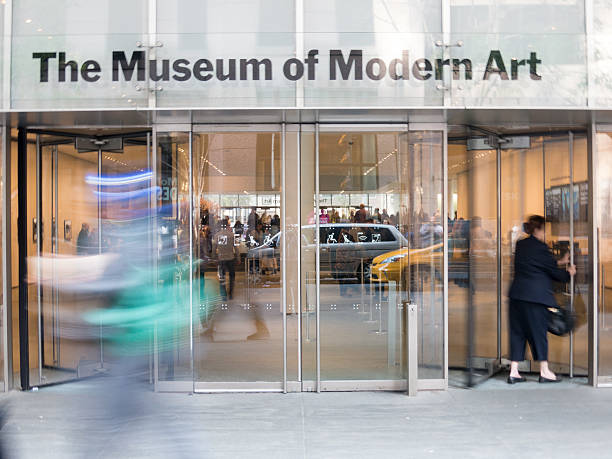 blurred motion, musuem of modern art nyc - 紐約市現代藝術博物館 個照片及圖片檔
