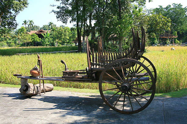 istock Antique wooden wagon 625814442