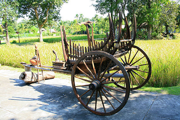 istock Antique wooden wagon 625814570