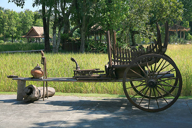 istock Antique wooden wagon 625814684