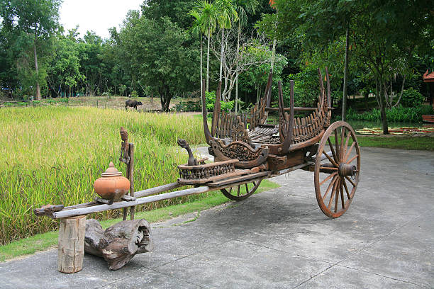 istock Antique wooden wagon 625814820