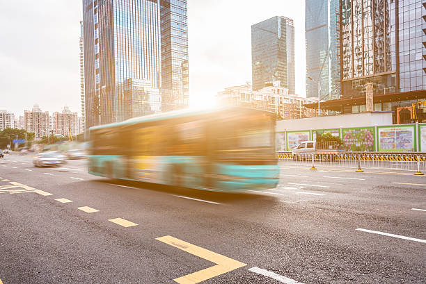 istock Shenzhen street view with cityscape in background. 625840488