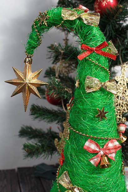 istock Handmade Christmas tree close up as a background 625843300