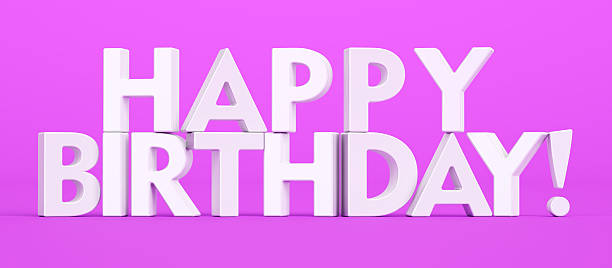 istock Happy Birthday pink inscription, 3D rendering 625860652