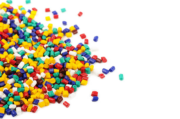 Colourful plastic granules Colourful plastic granules isolated on a white background polyethylene molecular structure stock pictures, royalty-free photos & images