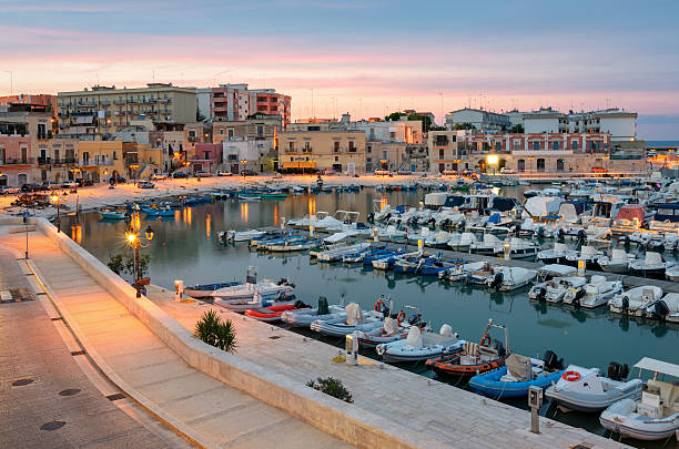 istock Bisceglie old port at soft sunset light (Puglia Italy) 625863878