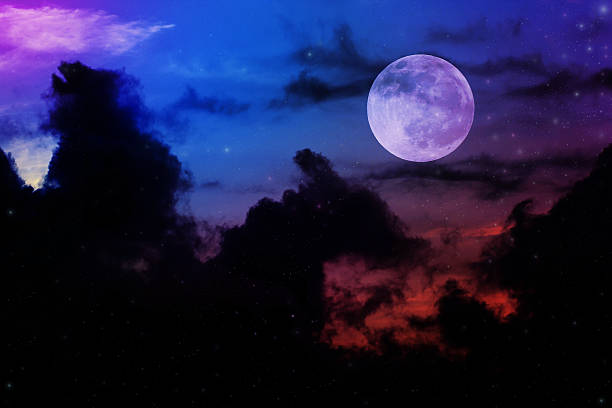 istock Space of night sky with cloud and stars 625869810