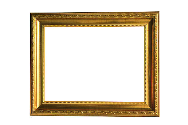 istock Gold frame Elegant vintage Isolated on white background. 625870806
