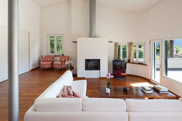 istock Living room of a loft 625880012