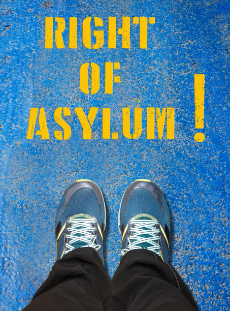istock RİGHT OF ASYLUM  , feet and words concept 625880036