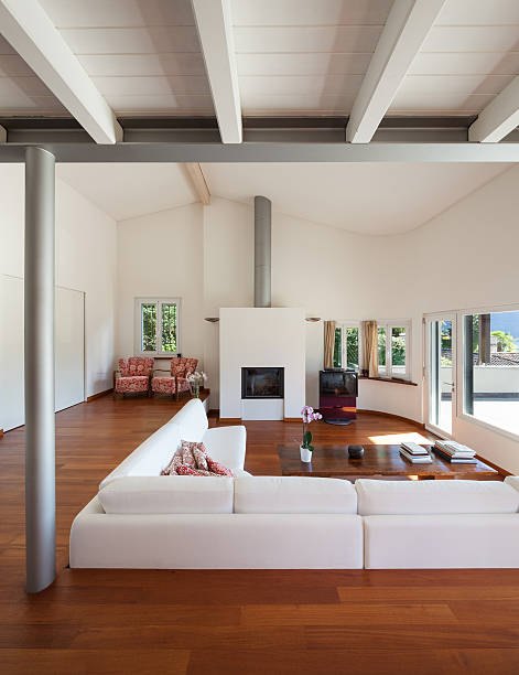 istock Living room of a loft 625880680