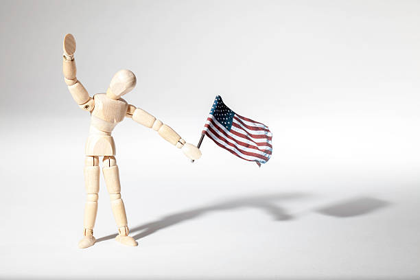 istock Annonymous patriotic American waving a USA flag 625886808