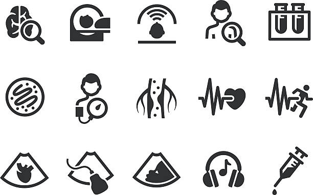 Medical icon set Set of 15 Medical related icons. baby heart rate stock illustrations