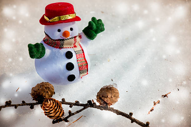 istock Snowman stand in pile of snow. 625890688