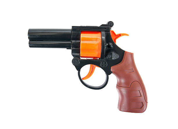 istock Plastic toy gun isolated on a white background.Toy gun 625892394