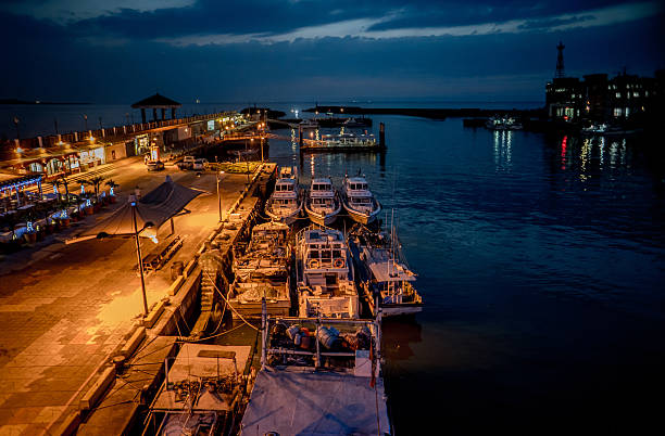 Asian Fishermans Wharf in Taipei, Taiwan at nighttime