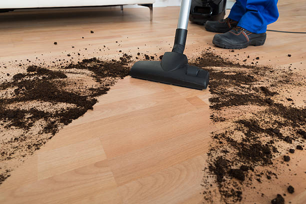 istock Male Worker Cleaning Floor With Vacuum Cleaner 625903038
