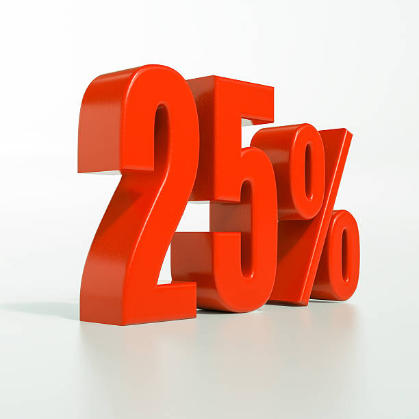 istock Percentage sign, 25 percent 625904522