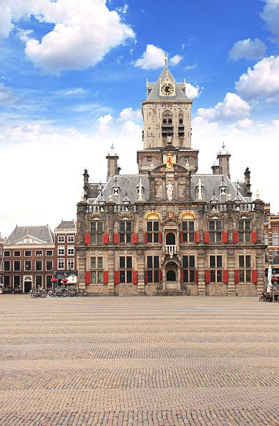 istock Council building (Stadhuis), Central square, Delft, Netherlands 625909482