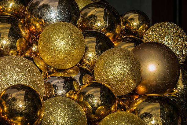 istock Glass baubles on a Christmas tree - 6 625911396