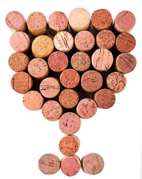 istock Wine corks the shape of a wine glass, clipping path 625912270