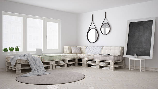 istock DIY pallet couch sofa, scandinavian white living, interior desig 625913560