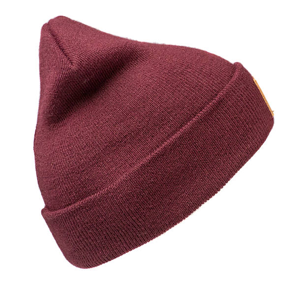 istock hat isolated on white background .knitted hat.dark red hat 625915788