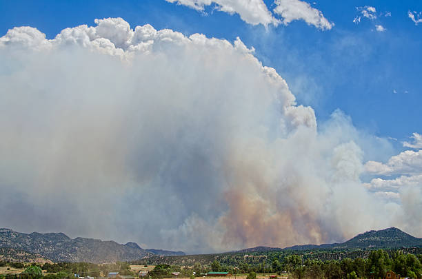 istock Flames and Smoke From a Mountain Forest Fire 625915936
