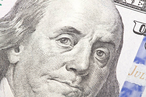 istock Macro close up of the US dollar bill. 625918328