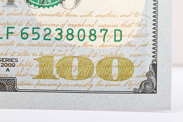 makro-nahaufnahme des us-dollar-scheins. - fifty dollar bill number 50 currency close up stock-fotos und bilder