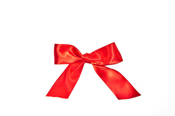 istock Red bow ribbon isolated on white background 625924518