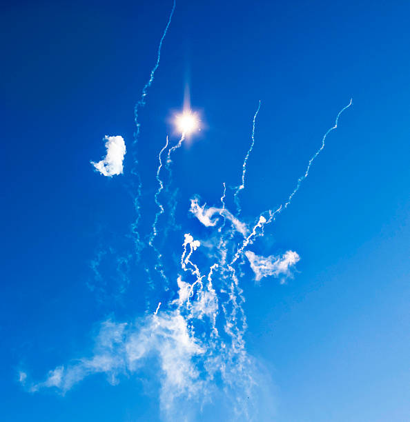 istock Fireworks and smoke in the sky during Mascleta display 625927626